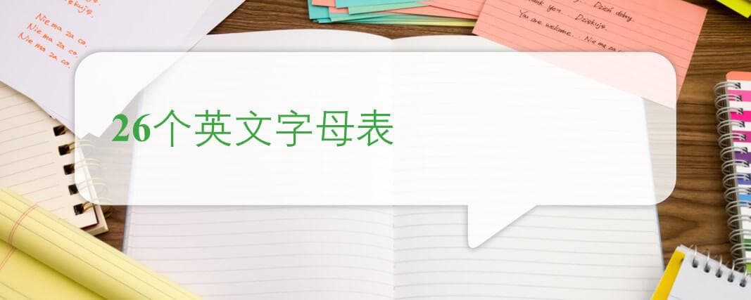 26個英文字母表