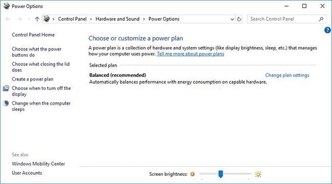 Windows 10 中的能源计划缺失或出现故障