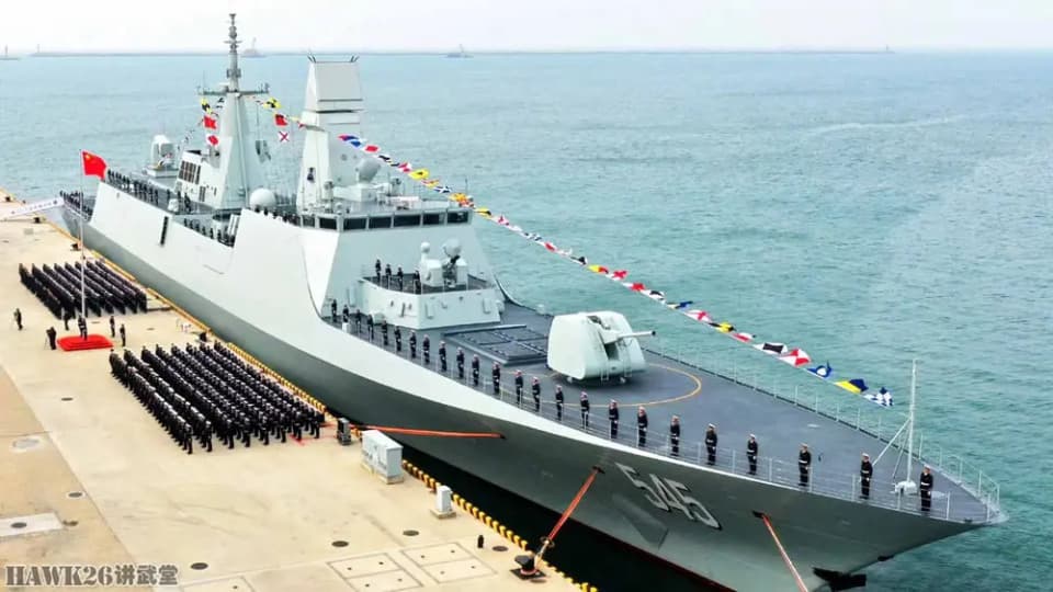 海外谈中国：第一艘054B型护卫舰服役 强大造舰能力 将美国甩开