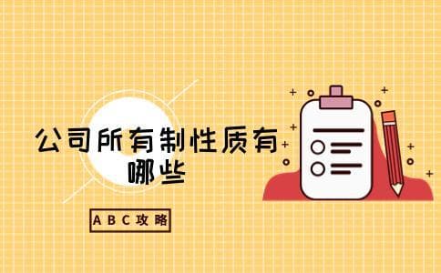 公司所有制性质有哪些