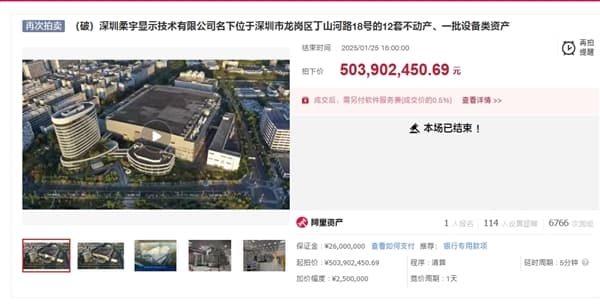 折叠屏先驱柔宇落幕：资产被拆分拍卖，疑似惠科接盘