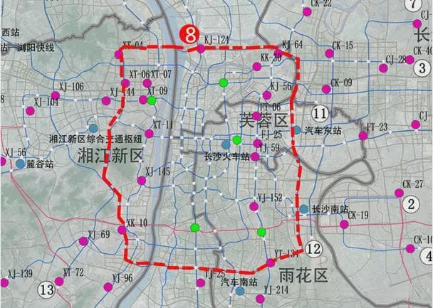 长沙地铁建设新动向：8号线成“换乘王”，13号线贯穿河西