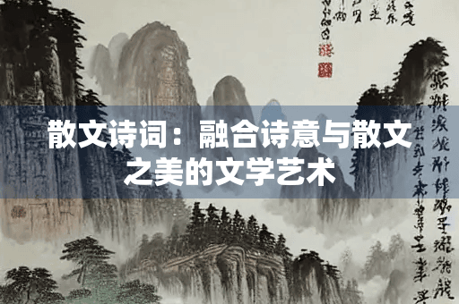 散文诗词：融合诗意与散文之美的文学艺术