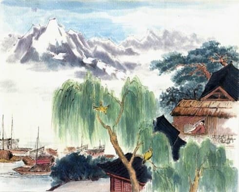 《绝句·两个黄鹂鸣翠柳》杜甫唐诗注释翻译赏析