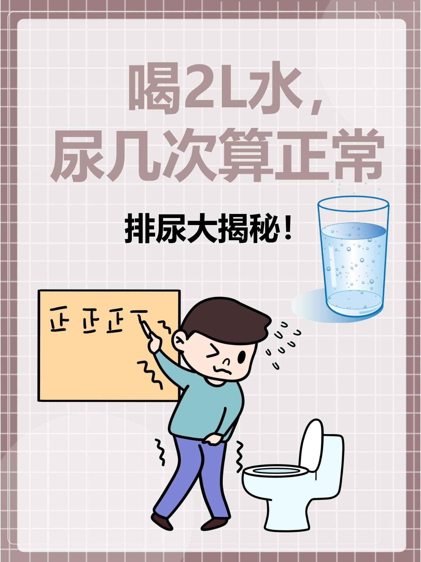 喝2L水后该排几次尿？专家解读排尿频率与健康关系