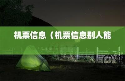机票信息查询指南：如何查询网上订的机票及隐私保护要点