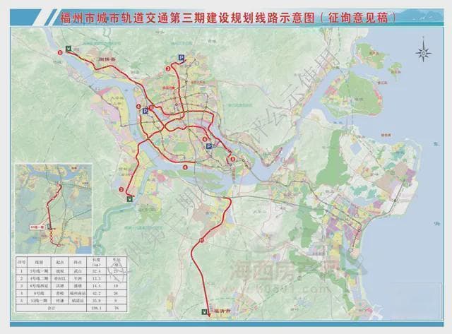 福州地铁发布最新线路图：3条新线将建，打造30分钟通勤圈