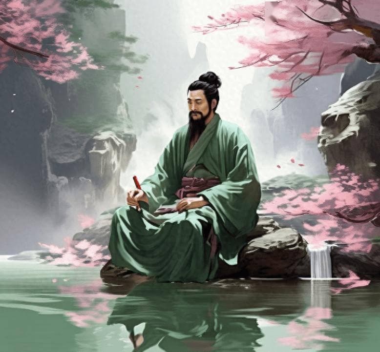 李白的《山中问答》：桃花流水窅然去，别有天地非人间