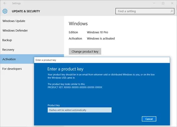 检查Windows激活状态、激活它或更改产品密钥