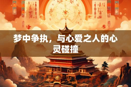 梦中争执，与心爱之人心灵碰撞