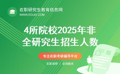4所院校2025年非全研究生招生人数：云南师范大学扩招3100+