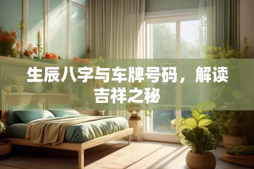 生辰八字与车牌号码，解读吉祥之秘