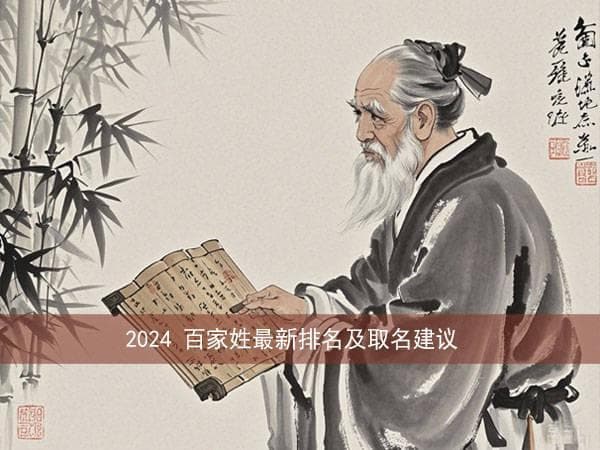 2024年中国百家姓最新排名及取名建议