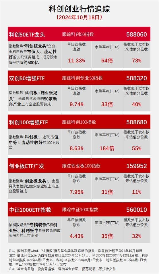 政策组合拳提振市场，科创50指数大涨逾11%