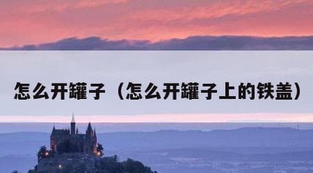 怎么开罐子（怎么开罐子上的铁盖）