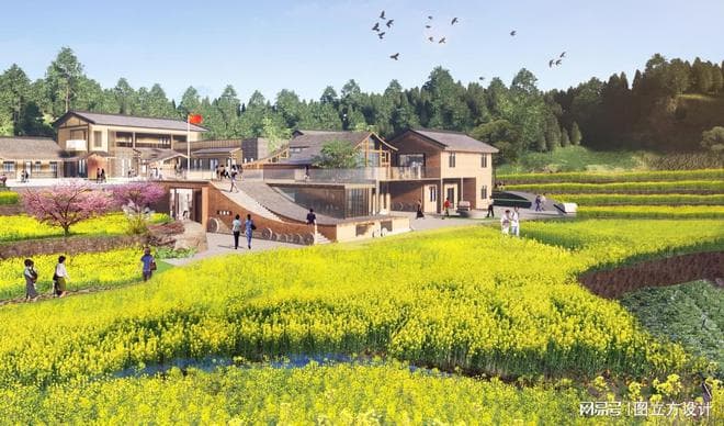 美丽乡村田园景观效果图：绘就乡村振兴的诗意栖居