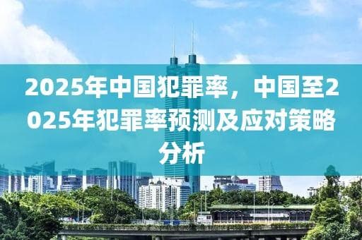 2025年中国犯罪率，中国至2025年犯罪率预测及应对策略分析