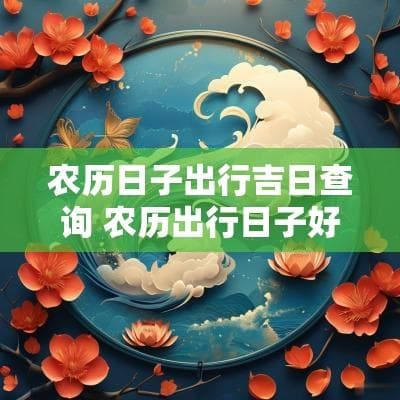农历日子出行吉日查询指南：如何选择适合的出行日期