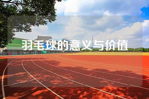 羽毛球运动的多重价值与意义