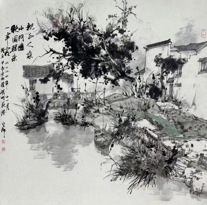 白云乡先生浙北写生：江南水乡的墨韵情长