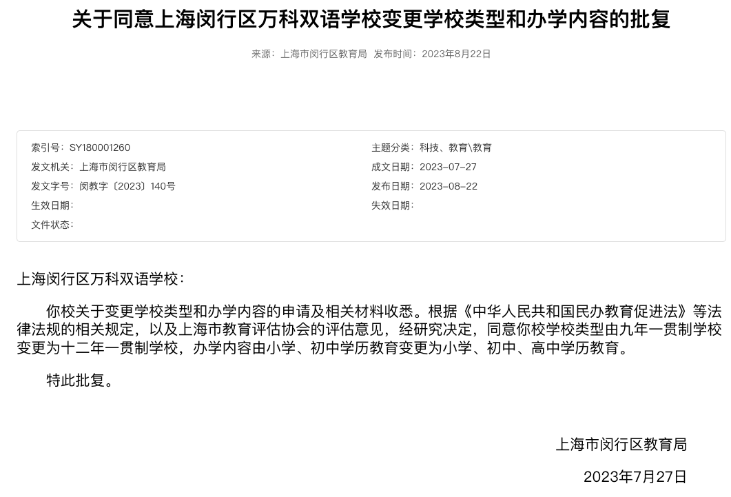 2024年上海新增高中大盘点：15所新校亮相，部分仅区内招生