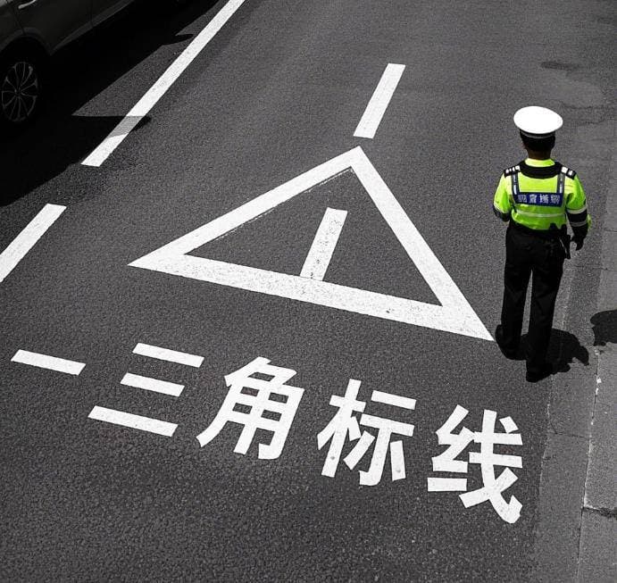路边的“三角标线”啥意思？交警：这都不懂，小心12分被扣光，还有很多人不懂！