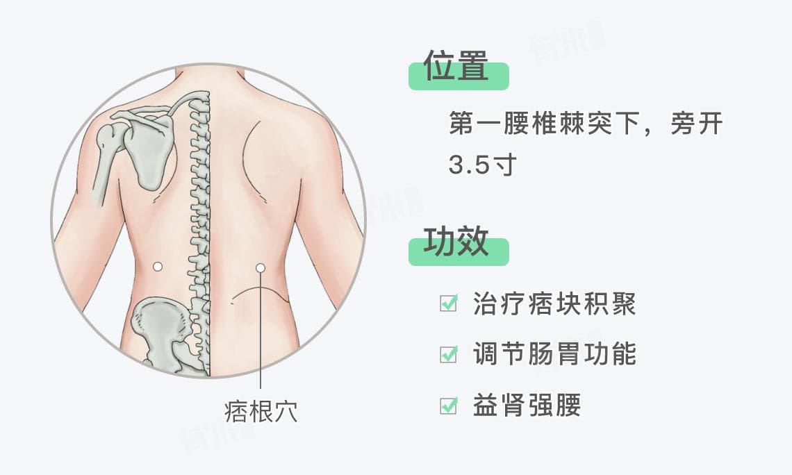 中医穴位科普：痞根穴的位置、作用与刺激方法