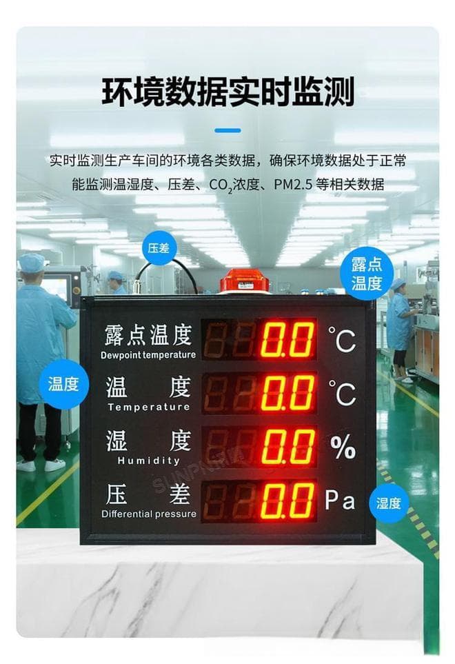 环境数据显示屏化工厂环境监测的可视化管理