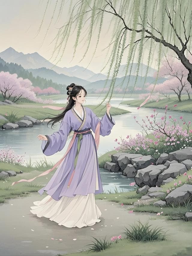 20首春柳古诗词，一树春风千万枝，嫩于金色软于丝