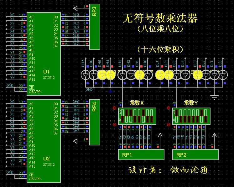 计算机组成原理：最快速的乘法器（无符号数、补码）