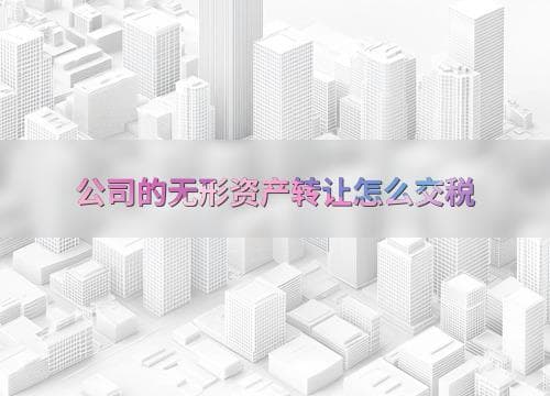公司的无形资产转让怎么交税