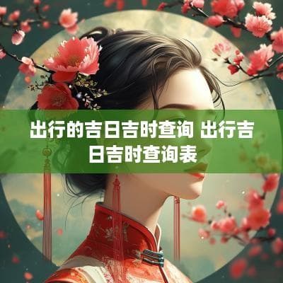 出行的吉日吉时查询 出行吉日吉时查询表