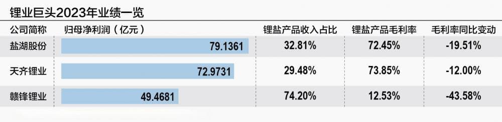 一年减利400亿元，谁是锂业公司“真龙头”？