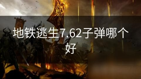 地铁逃生7.62子弹哪个好