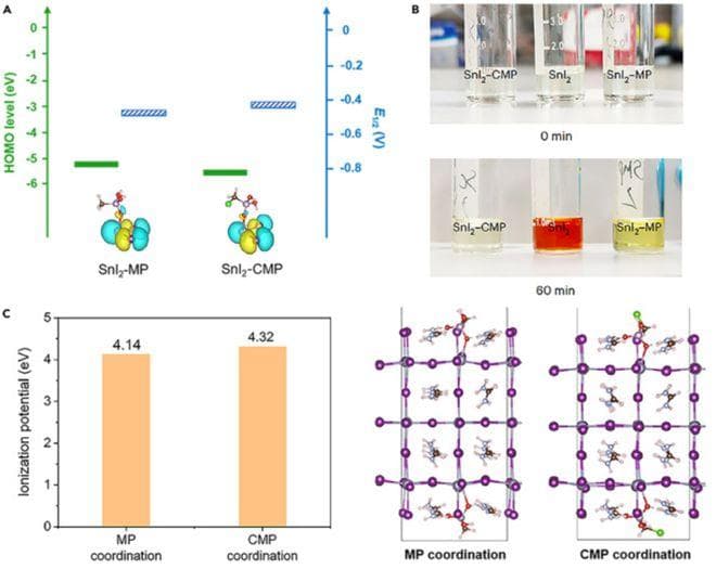Nature Energy：电子吸引分子作为锡钙钛矿太阳能电池的高效抗氧化剂