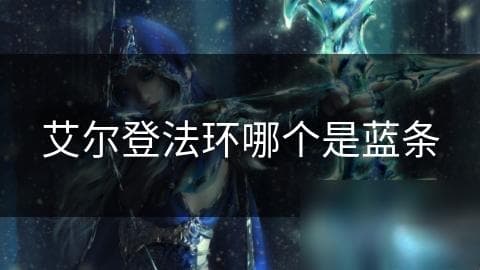 艾尔登法环中蓝条的作用与提升方法