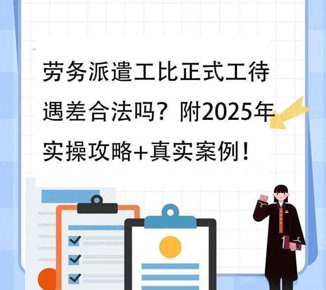 劳务派遣工比正式工待遇差合法吗？附2025年实操攻略+真实案例！