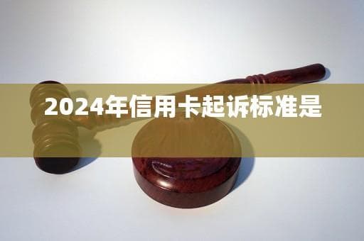 2024年信用卡起诉标准是什么？