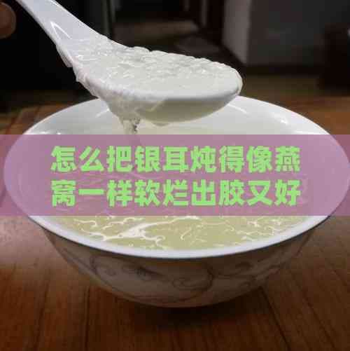 怎么把银耳炖得像燕窝一样软烂出胶又好吃