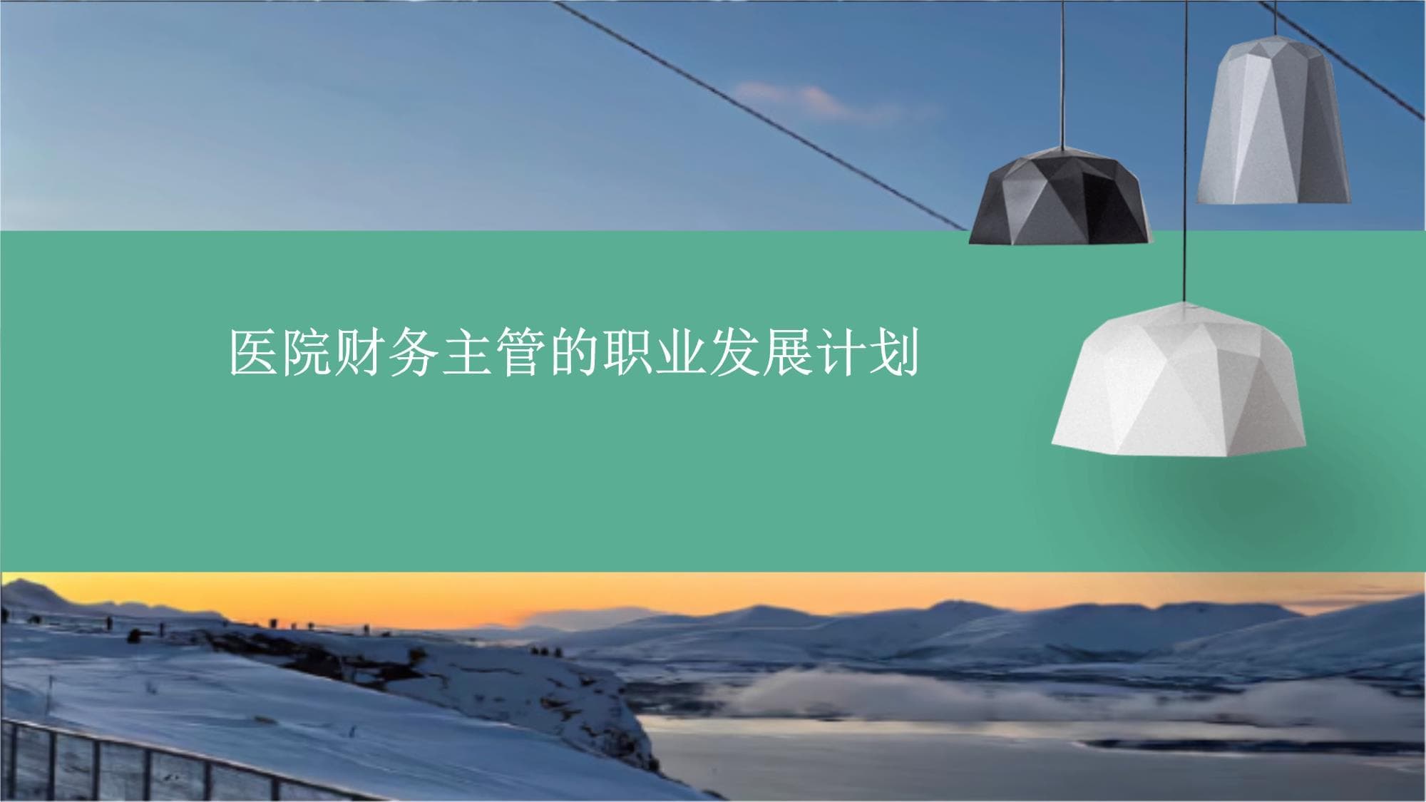 医院财务主管的职业发展计划