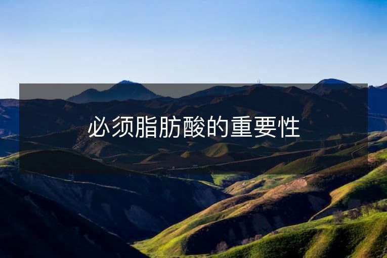 必须脂肪酸的重要性