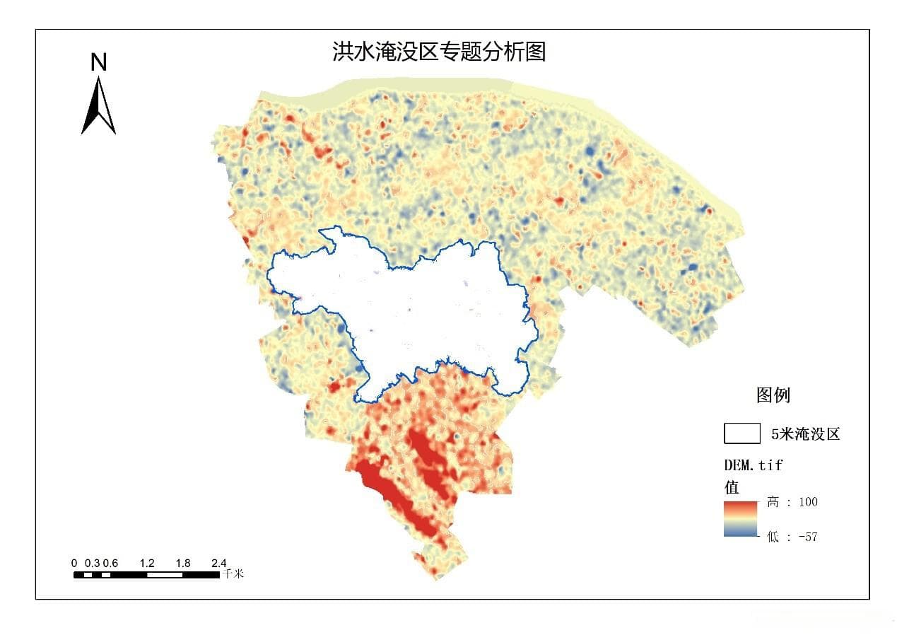 ArcGIS洪水淹没分析教程：提取淹没区并计算洪水量