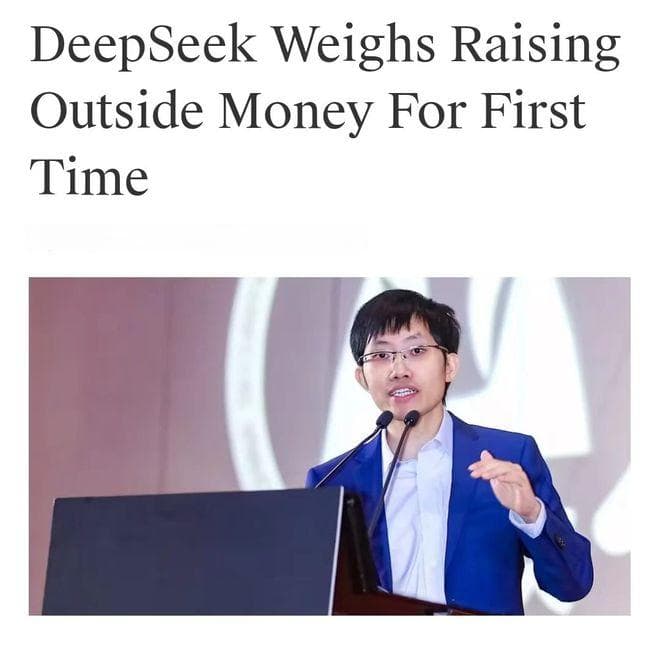 DeepSeek首次考虑引入外部资金，新增财务负责人已就位