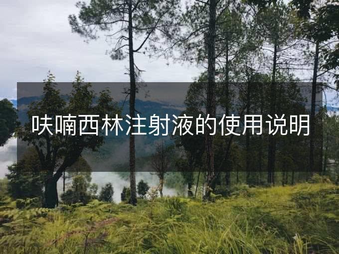 呋喃西林注射液的使用说明