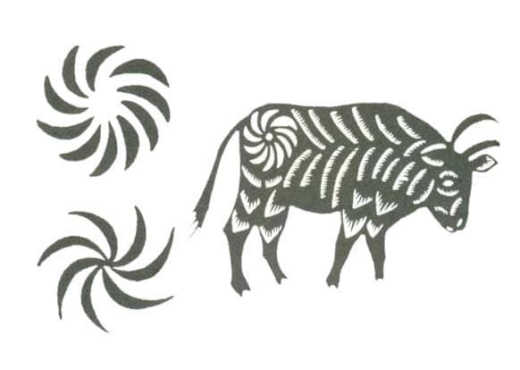 剪纸艺术中的基本纹样：云纹、月牙纹、锯齿纹等