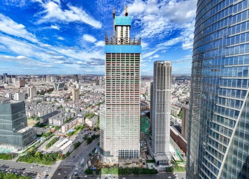 318米刷新沈阳天际线！这座地标建筑核心筒封顶