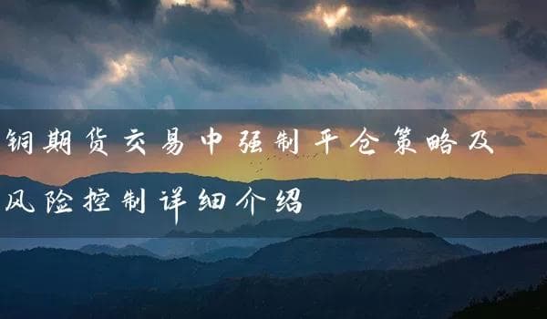 铜期货交易中强制平仓策略及风险控制详细介绍