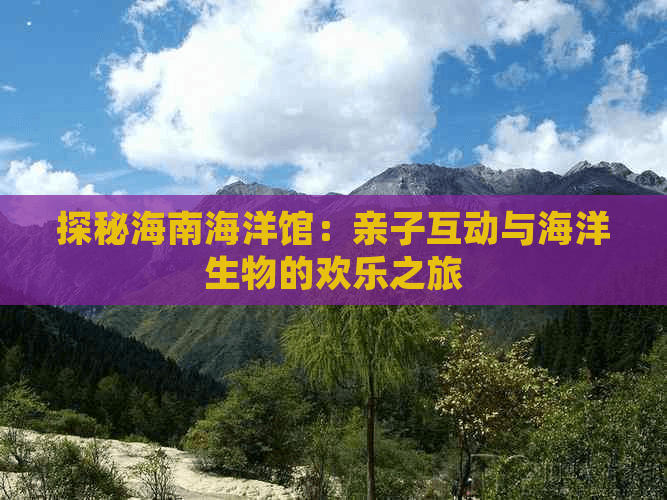 探秘海南海洋馆：亲子互动与海洋生物的欢乐之旅