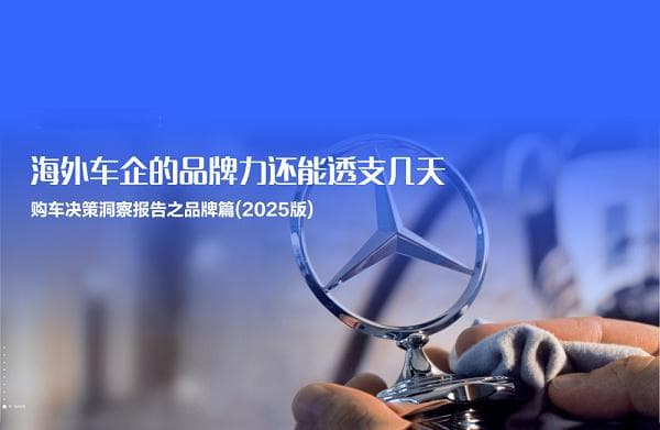 海外车企品牌力透支进入临界点，2025年或跌至20%份额