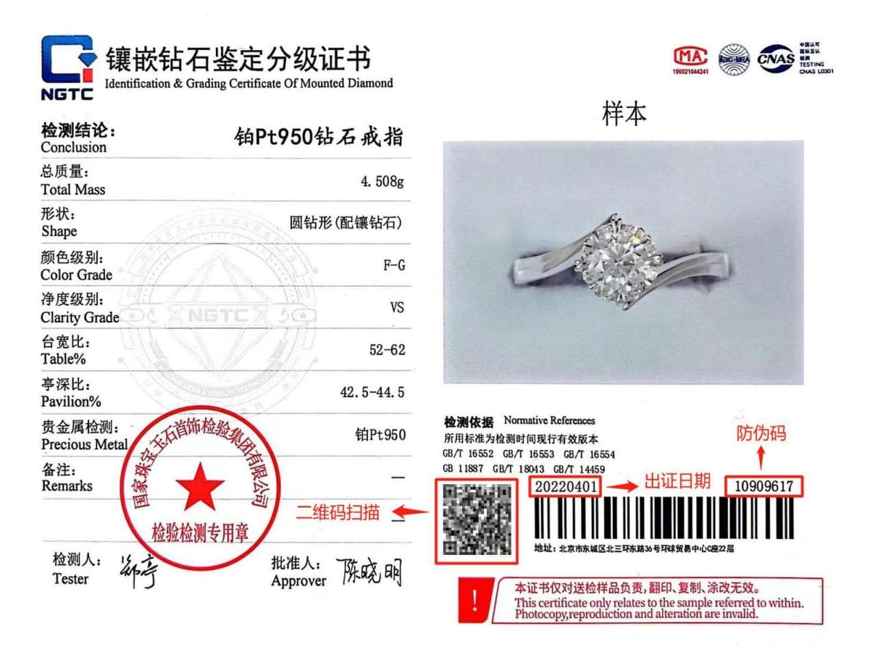 四种国检（NGTC）钻石鉴定证书，哪种才最靠谱？